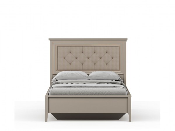 Кровать без основания CLASSIC LOZ120х200 с мягким элементом Глиняный серый