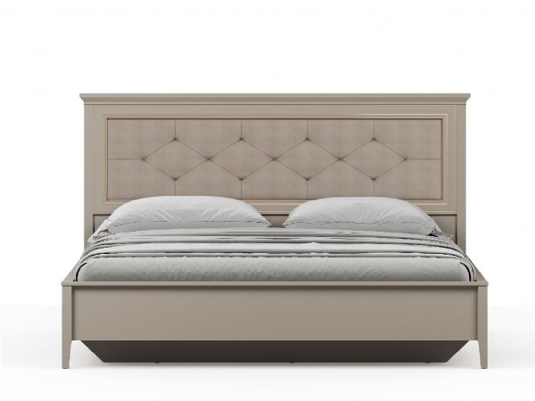 Кровать без основания CLASSIC LOZ180х200 с мягким элементом Глиняный серый