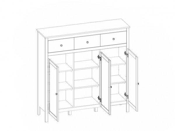 Комод EWA KOM3D3S Белый