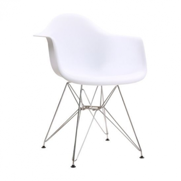 Кресло Eames Белый металл