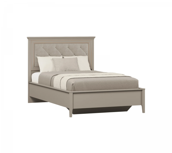 Кровать без основания CLASSIC LOZ120х200 с мягким элементом Глиняный серый