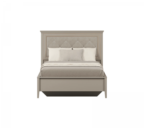 Кровать без основания CLASSIC LOZ120х200 с мягким элементом Глиняный серый
