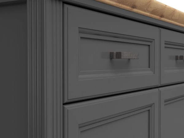 Комод JASMIN KOM3D3S Графит/ Дуб артизан