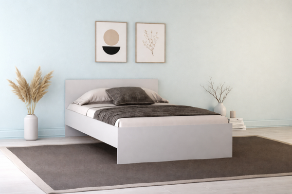 Кровать ЛАЙТ  КР-003 1240 мм Белый (Гладкий)