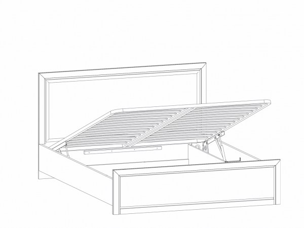 Кровать с подъёмным механизмом КОЕН LOZ160х200  Ясень