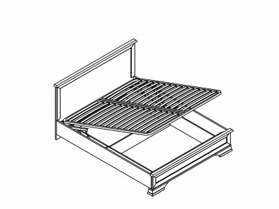 Кровать с подъёмным механизмом KENTAK LOZ160х200 Белый