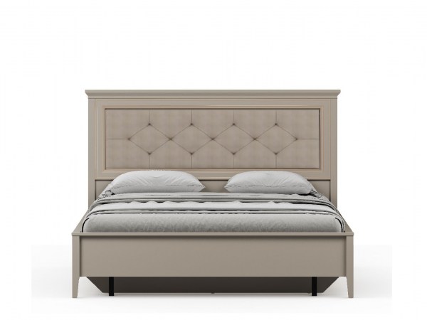Кровать без основания CLASSIC LOZ160х200 с мягким элементом Глиняный серый