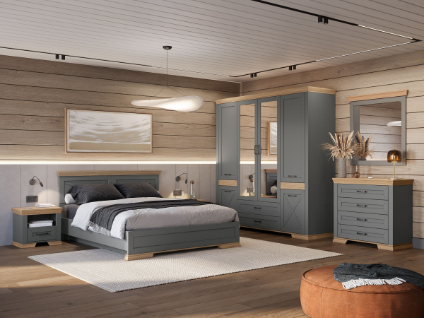 Модульный спальный гарнитур MARSELLE br Дымчатый алмаз