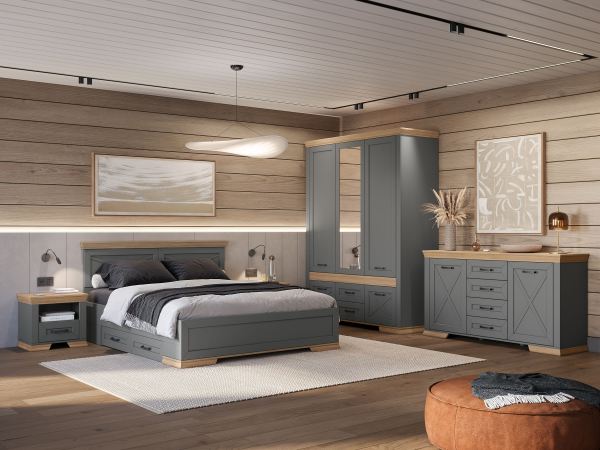 Модульный спальный гарнитур MARSELLE br Дымчатый алмаз