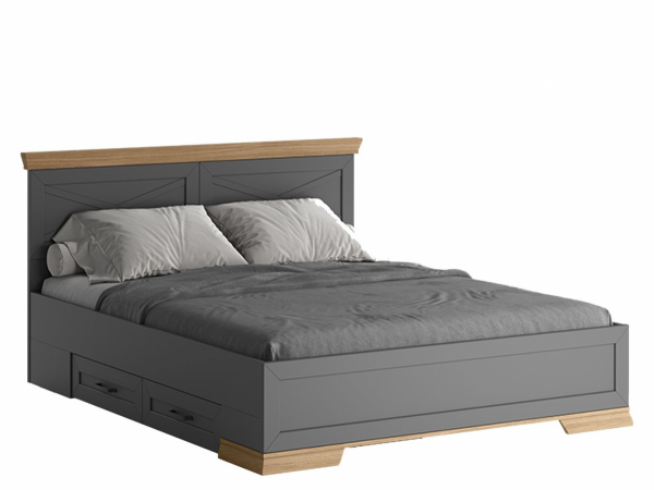 Кровать с выдвижными ящиками MARSELLE LOZ160х200 Дымчатый алмаз