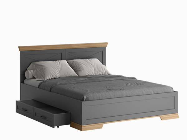 Кровать с выдвижными ящиками MARSELLE LOZ160х200 Дымчатый алмаз
