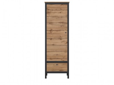 Стеллаж LOFT REG1D1S Черный, Дуб вотан