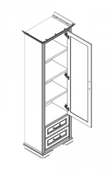 Стеллаж STYLIUS REG1D2S Лиственница сибирская