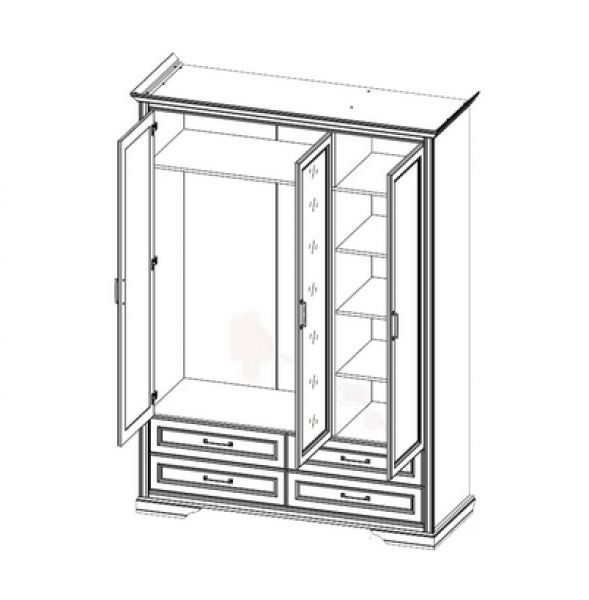 Шкаф STYLIUS SZF3D4S Лиственница