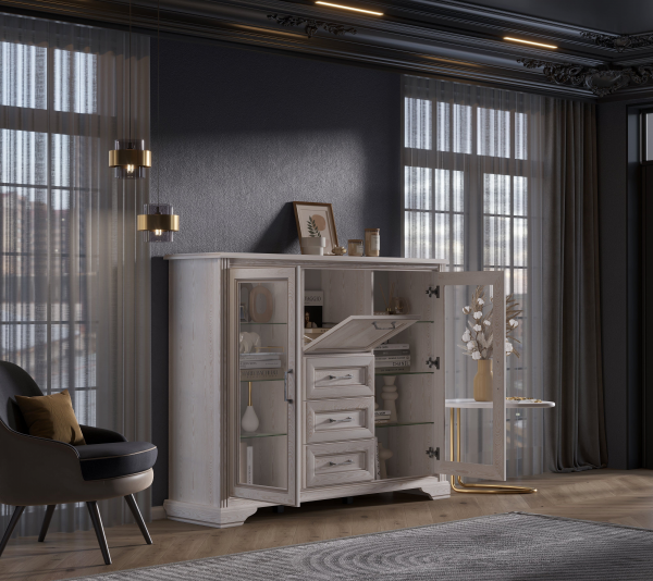 Комод STYLIUS KOM2W1B3S Лиственница сибирская