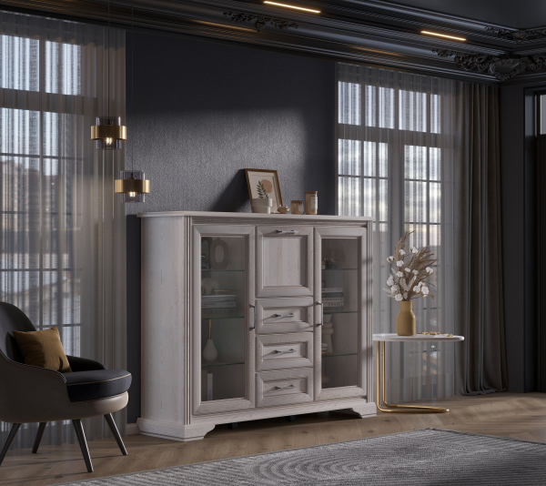 Комод STYLIUS KOM2W1B3S Лиственница сибирская