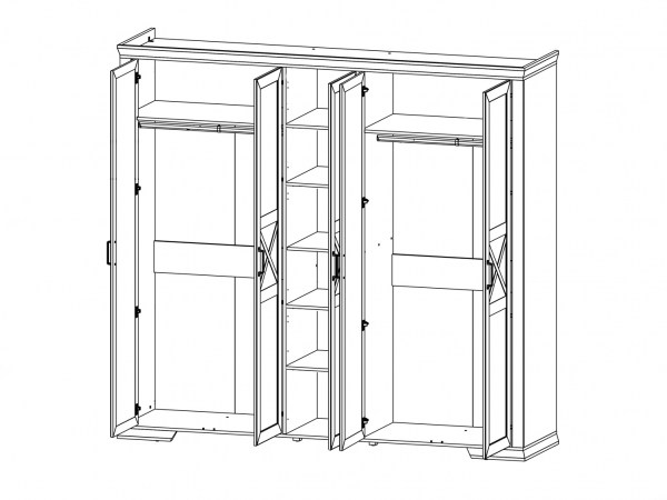 Шкаф MARSELLE SZF5D Ясень снежный