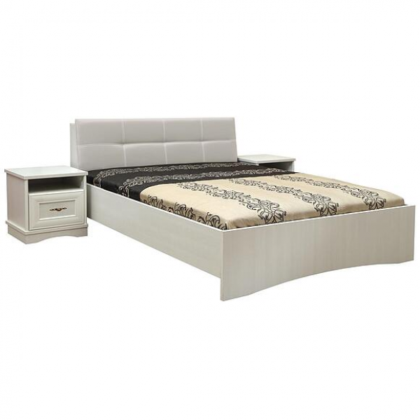 Кровать с мягким изголовьем Турин П7.036.1.06 Сосна карелия