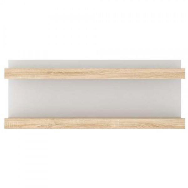 Полка навесная СОНАТА НПС-1200 Сонома-Белый глянец