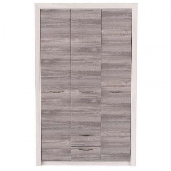 Шкаф без зеркала ОКТАВА 3С2Я Клабхаус серый